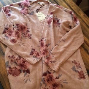 Target Knox Rose Blush Floral Cardigan Sweater NWT